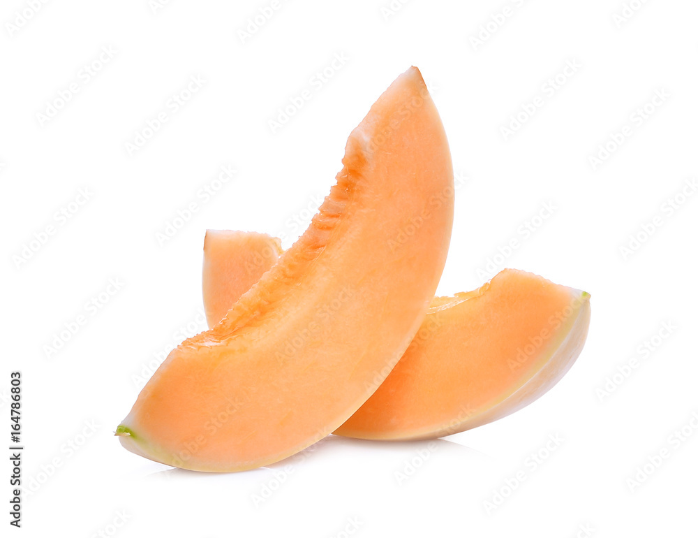 slice of honeydew melon(sunlady) isolated on white background slice of honeydew melon(sunlady) isolated on white background