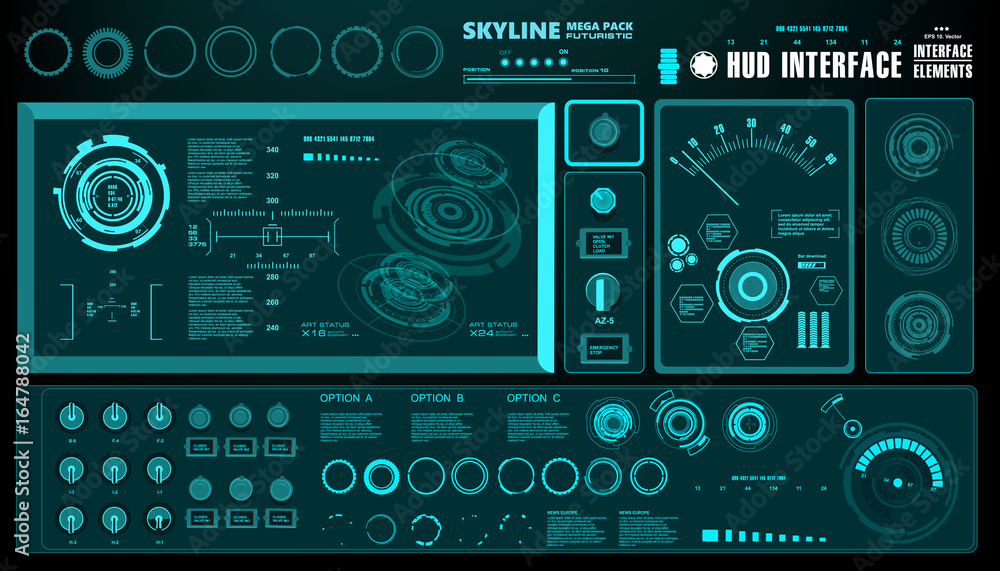 Obraz premium Futuristic virtual graphic touch user interface, HUD