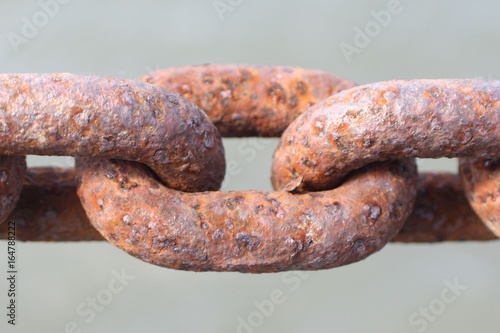 rust chain link connected