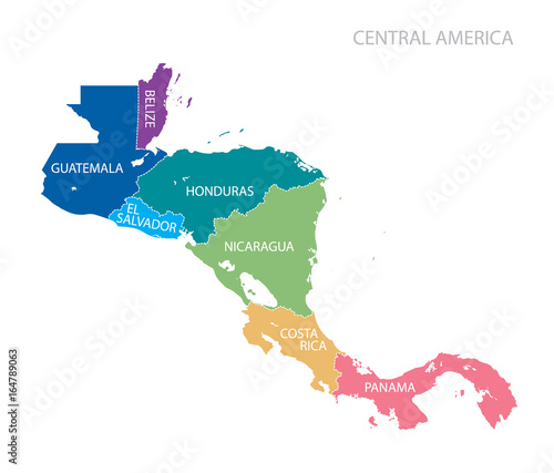Canvas Print Map of Central America