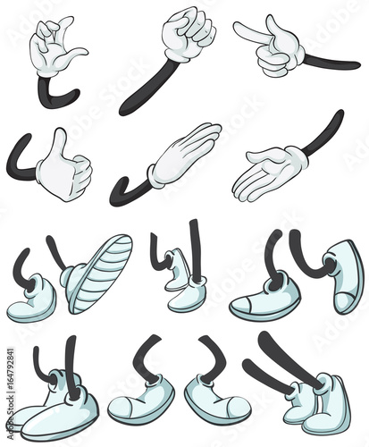 different hands and legs of human