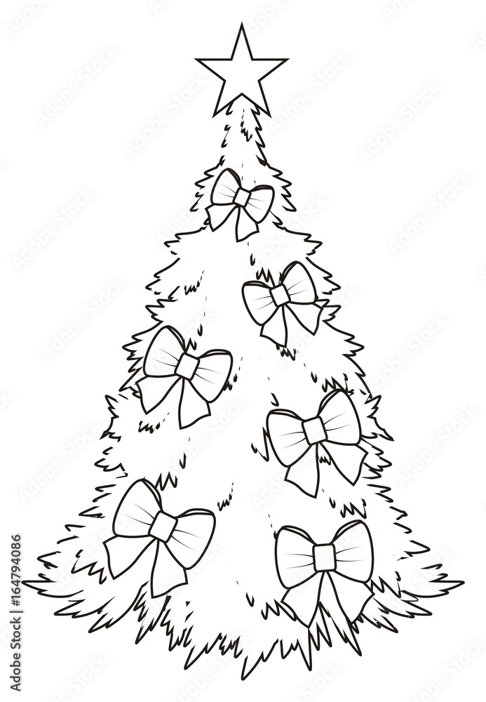 Christmas tree, tree, holiday, christmas, new year, bows, symbol