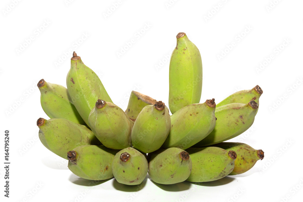 green banana islated on white green banana islated on white