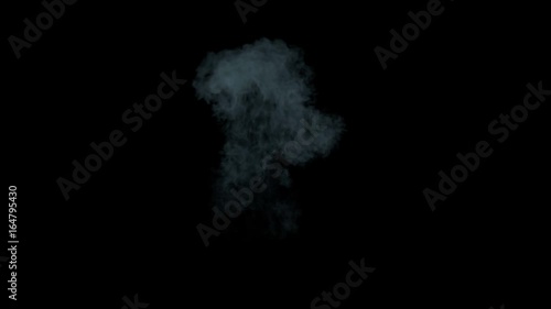 Large scale explosion with realistic smoke dissipation and alpha matte. Broadcast quality 4K render.