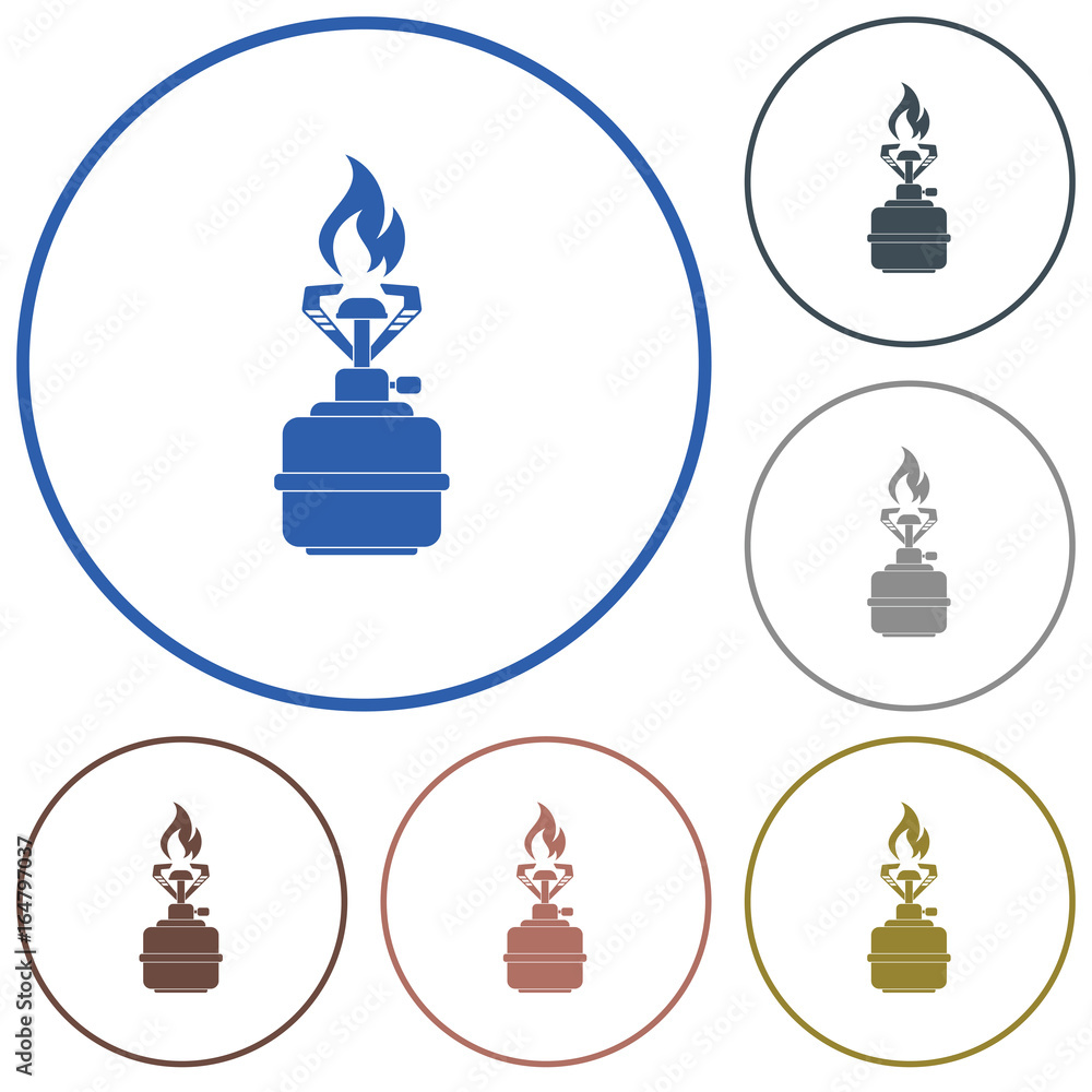 Camping stove icon vector Camping stove icon vector