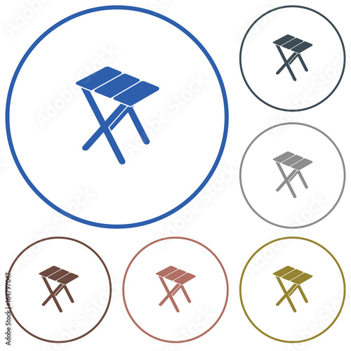 Camping stool icon