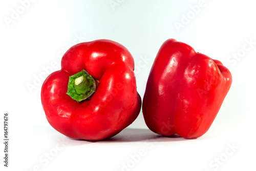 Red sweet pepper on white background © Jeerayut