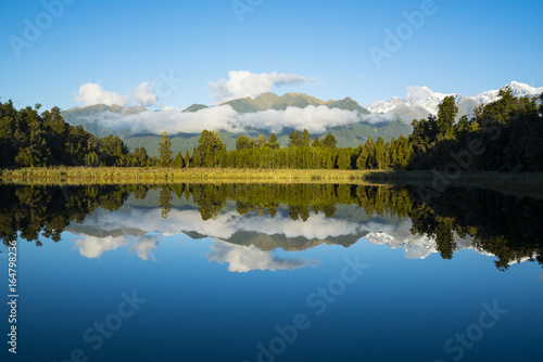 Reflection island Lookout, Lake Matheson, South island, New Zealand