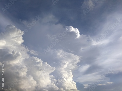 Dark and cloudy sky in rainy season photo