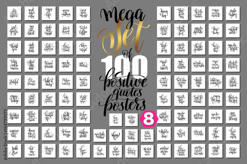 mega set of 100 positive quotes posters, motivational and inspir