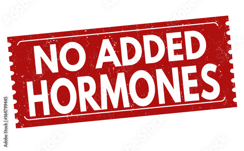 No added hormones sign or stamp
