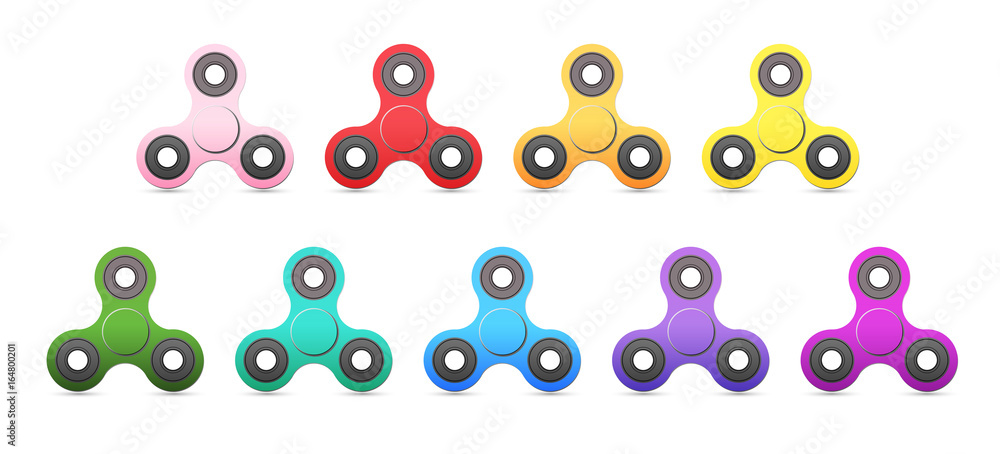 Set of Spinners Relaxing Trend Toy for Children and Adults.