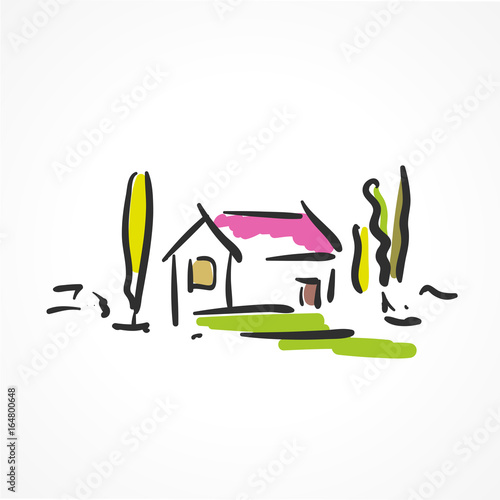 maison, dessin vectoriel