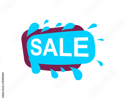 Sale speech bubble for retail promotion. Most commonly used replica label, marketing sticker isolated vector illustration.