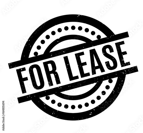 For Lease rubber stamp. Grunge design with dust scratches. Effects can be easily removed for a clean, crisp look. Color is easily changed.