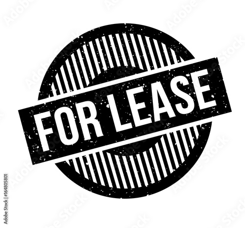 For Lease rubber stamp. Grunge design with dust scratches. Effects can be easily removed for a clean, crisp look. Color is easily changed.