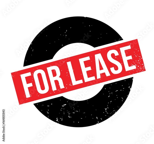 For Lease rubber stamp. Grunge design with dust scratches. Effects can be easily removed for a clean, crisp look. Color is easily changed.