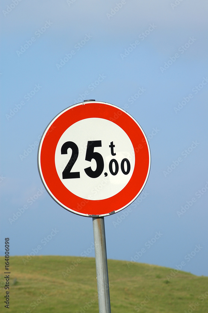 schild 25 tonnen Stock Photo | Adobe Stock