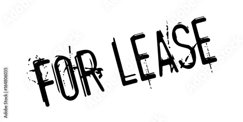 For Lease rubber stamp. Grunge design with dust scratches. Effects can be easily removed for a clean, crisp look. Color is easily changed.