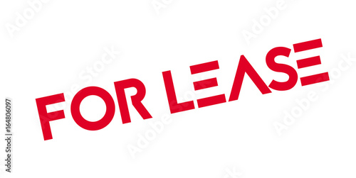 For Lease rubber stamp. Grunge design with dust scratches. Effects can be easily removed for a clean, crisp look. Color is easily changed.