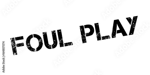 Foul Play rubber stamp. Grunge design with dust scratches. Effects can be easily removed for a clean, crisp look. Color is easily changed.