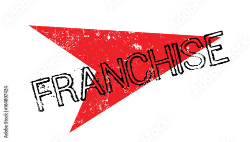 Franchise rubber stamp. Grunge design with dust scratches. Effects can be easily removed for a clean, crisp look. Color is easily changed.