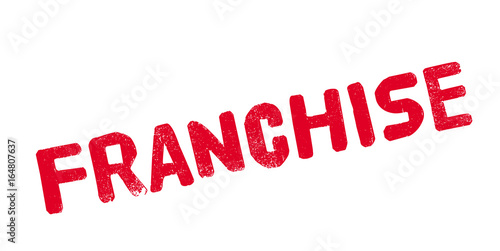 Franchise rubber stamp. Grunge design with dust scratches. Effects can be easily removed for a clean, crisp look. Color is easily changed.