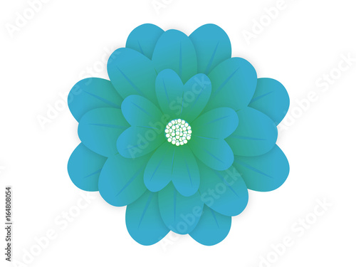 Fototapeta Naklejka Na Ścianę i Meble -  Blue flower isolated on white background