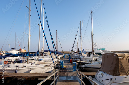 The old port in Chania Crete with yachts