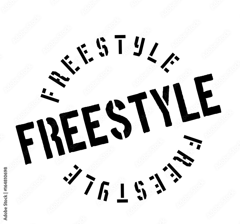 Fototapeta premium Freestyle rubber stamp. Grunge design with dust scratches. Effects can be easily removed for a clean, crisp look. Color is easily changed.