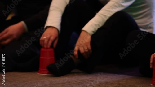 People with cups