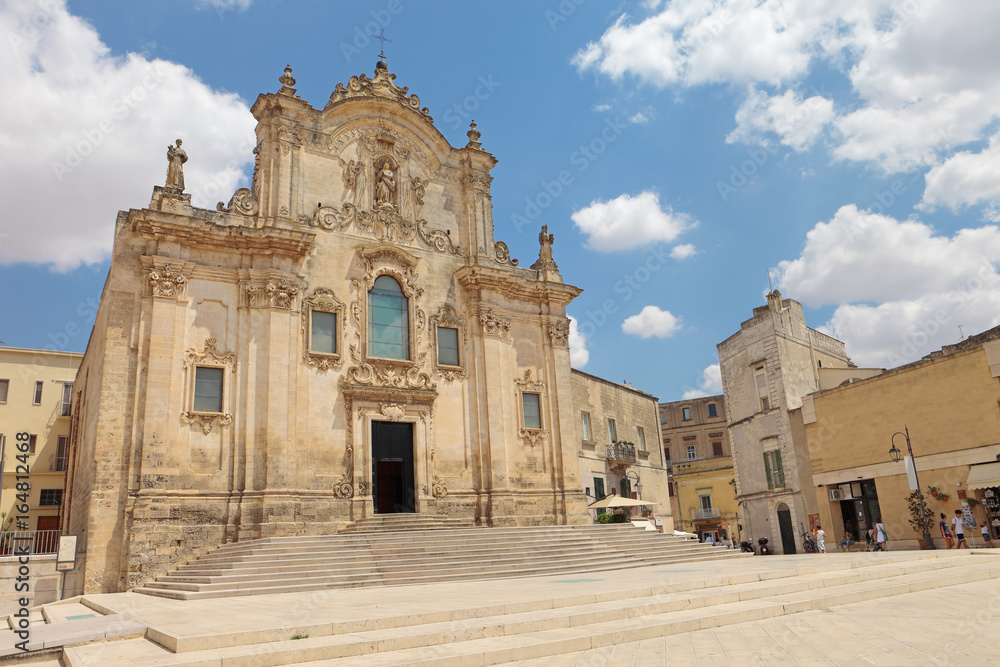 Beautiful Matera, church of San Francesco, Basilicata, Italy