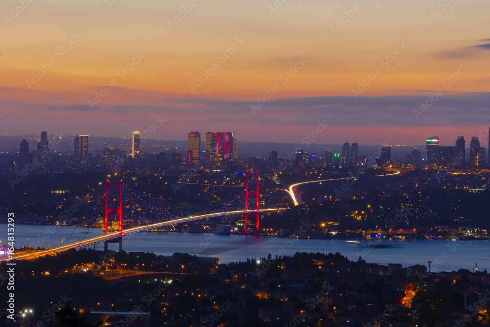 The Bosphorus Bridge connecting Europe and Asia