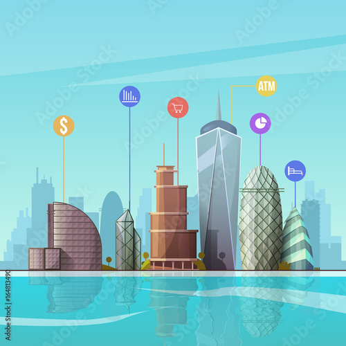Cityscape. Vector illustration.