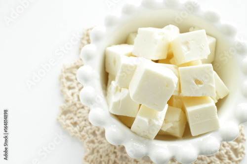 cube cheese for prepared food image