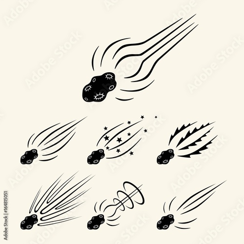 meteor,vector illustration