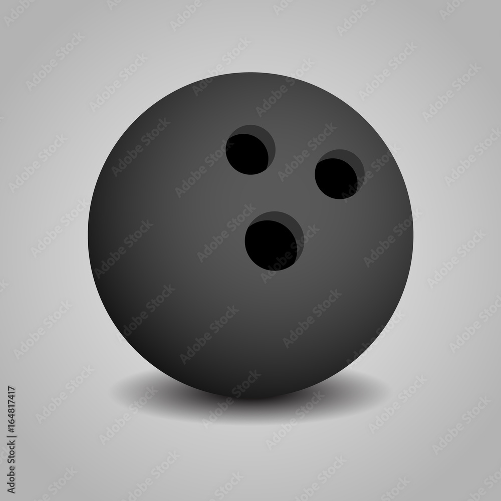 Shining Gray Bowling Ball Illustration Isolated Shining Gray Bowling Ball Illustration Isolated