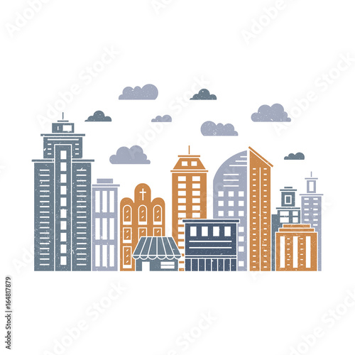 Fotografi Modern city illustration