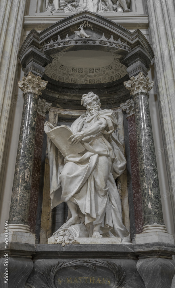 The statue of St. Matthew by Rusconi in the Archbasilica St.John
