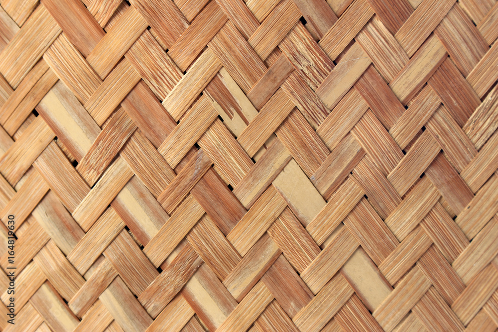 Handcraft bamboo weave texture and background