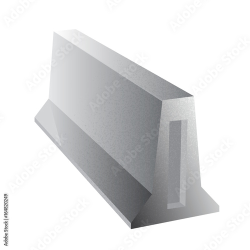 Isolated Concrete barrier - Vector Illustration