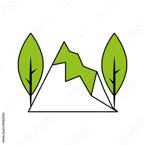 big mountains isolated icon vector illustration design
