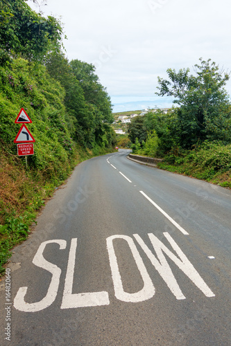 Slow sign on the road to Portreath