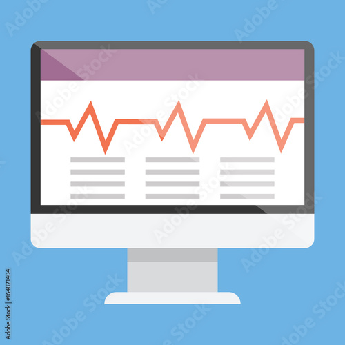 Vector Display with Cardiogram Icon