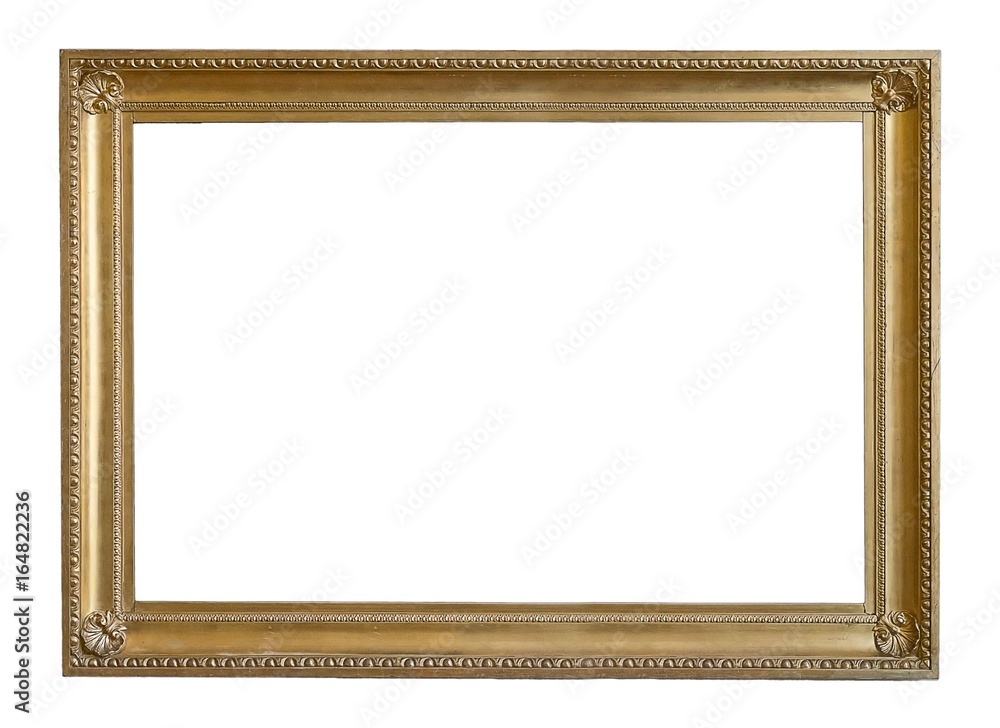 Fototapeta premium Gold frame for paintings, mirrors or photos