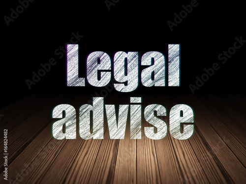 Law concept: Legal Advise in grunge dark room photo