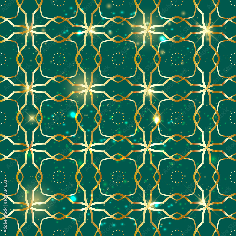 Modern stylish golden texture. Repeating abstract background with gold chaotic strokes.Vector monochrome seamless pattern Modern stylish golden texture. Repeating abstract background with gold chaotic strokes.Vector monochrome seamless pattern