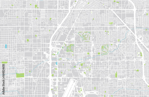 Vector city map of Las Vegas, Nevada