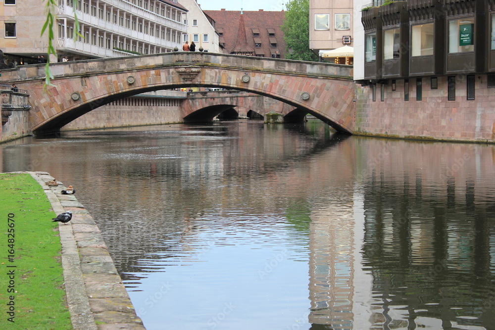Nürnberg: Die berühmte Fleischbrücke bei der Liebesinsel