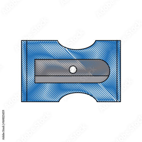 sharpener pencil tool school icon vector illustration